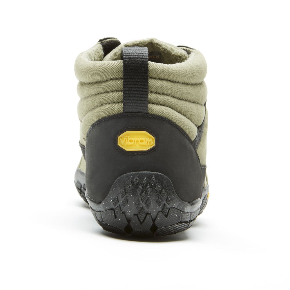 Vibram Five Fingers Mens V-Trek Insulated - Barefoot Shoes Olive - SER265401